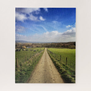 Farms   English Countryside Dirt Road Jigsaw Puzzle