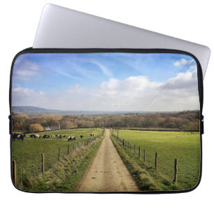Farms   English Countryside Dirt Road Laptop Sleeve