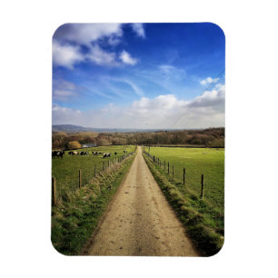 Farms   English Countryside Dirt Road Magnet