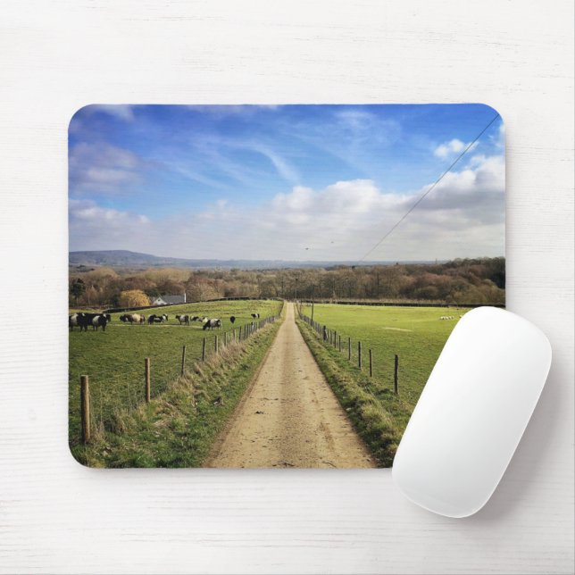 Farms | English Countryside Dirt Road Mouse Pad (With Mouse)