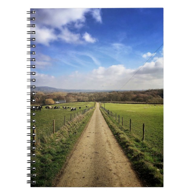 Farms | English Countryside Dirt Road Notebook (Front)