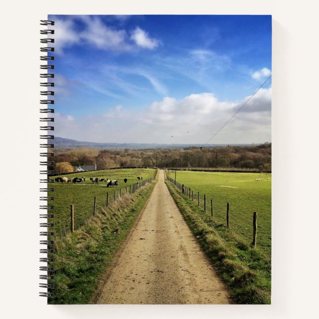 Farms | English Countryside Dirt Road Notebook (Front)