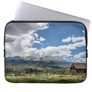 Farms Farm Below the Colorado Mountains Laptop Sleeve