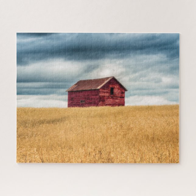 Farms | Old Red Barn Jigsaw Puzzle (Horizontal)