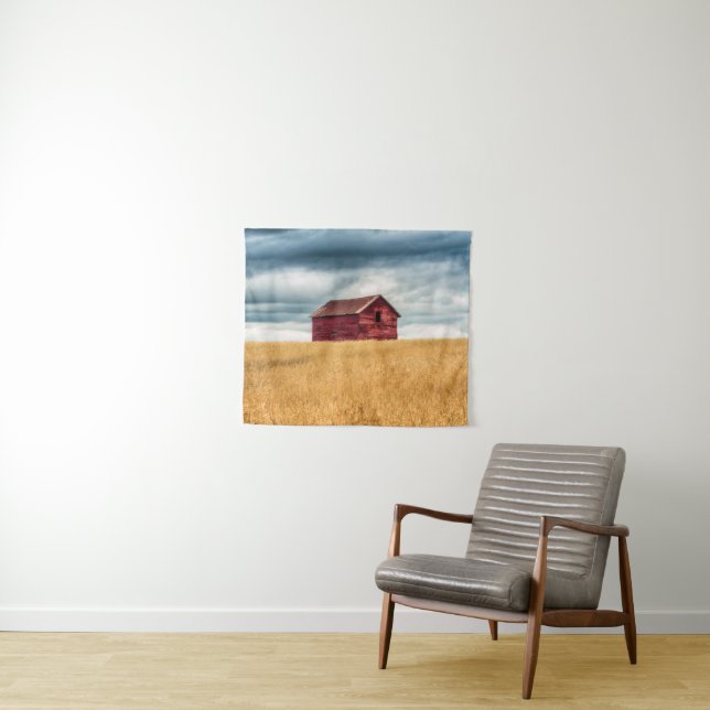 Farms | Old Red Barn Tapestry (In Situ (Horizontal))