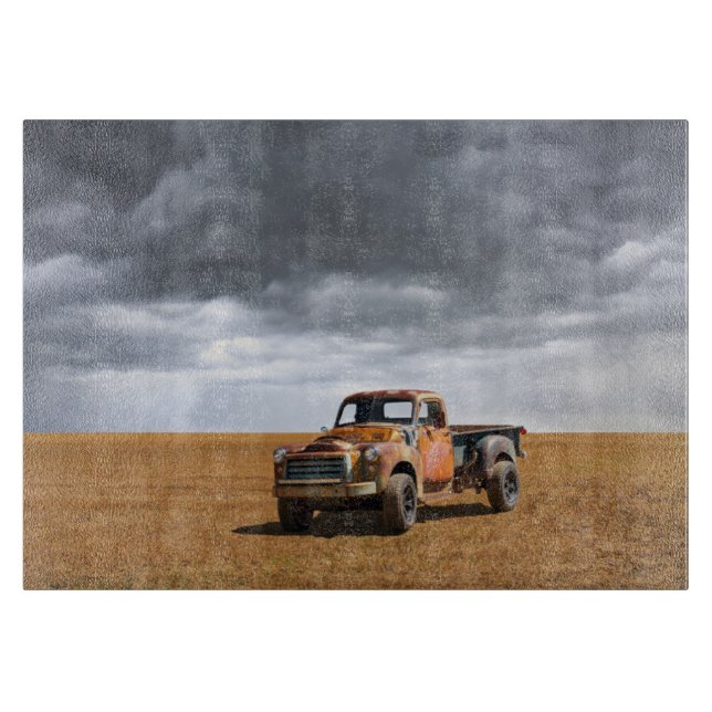 Farms | Old Truck in Field Cutting Board (Front)