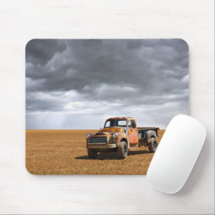 Farms Old Truck in Field Mouse Pad
