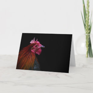 Farms Rooster Head Shot Card