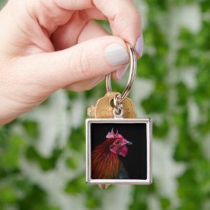 Farms   Rooster Head Shot Key Ring