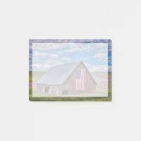 Farms | Rustic Red Barn With American Flag