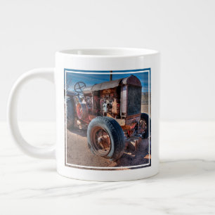 Farms   Rusty Antique Tractor Large Coffee Mug