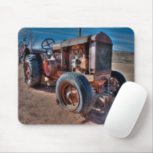 Farms   Rusty Antique Tractor Mouse Pad