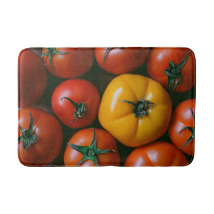Farms Shiny Red & Yellow Tomatoes Bath Mat