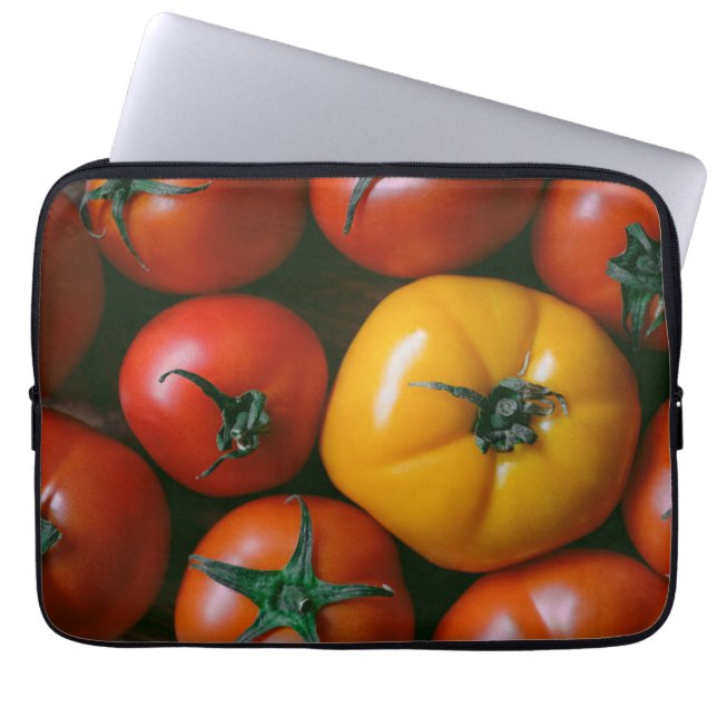 Farms | Shiny Red & Yellow Tomatoes Laptop Sleeve (Front)