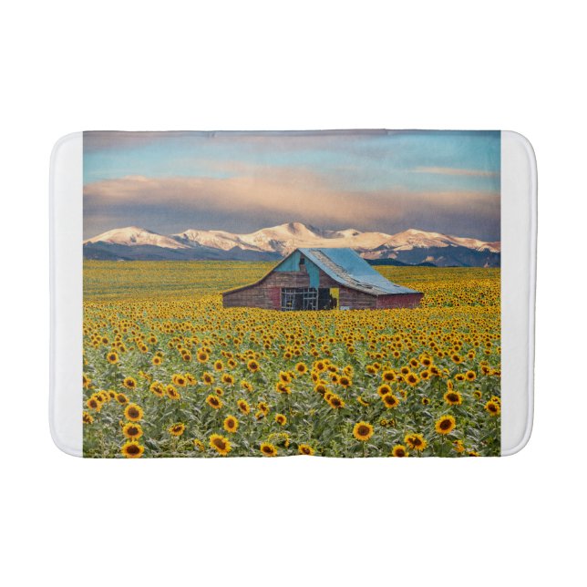 Farms | Sunflower Field Bath Mat (Front)