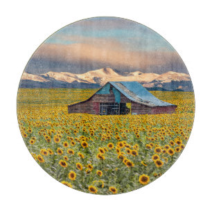Farms Sunflower Field Cutting Board