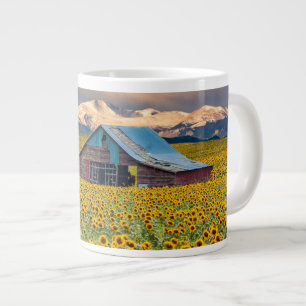 Farms Sunflower Field Large Coffee Mug