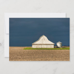 Farms White Barn & Silo Thank You Card