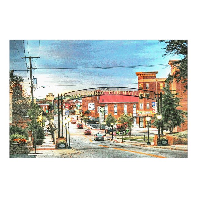 Farmville VA Virginia - Welcome Arch Photo Print (Front)