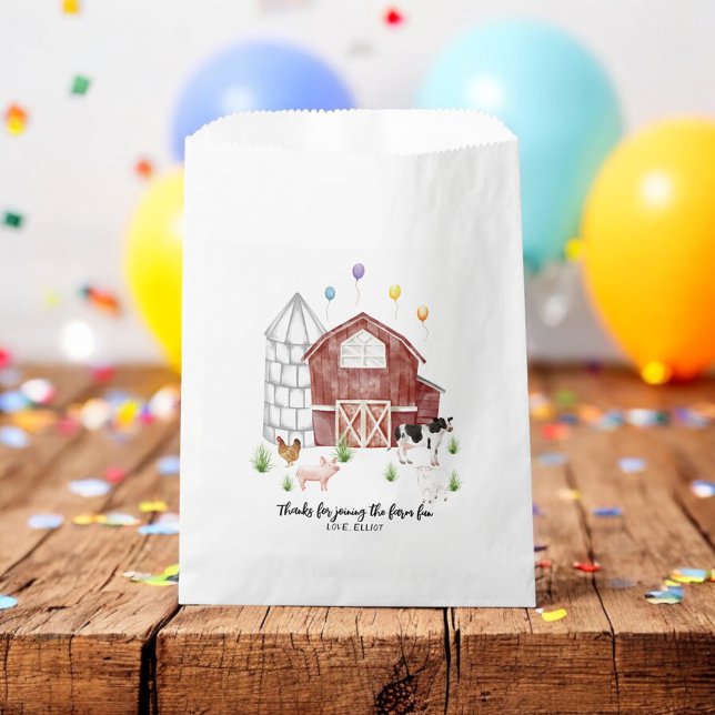 Farmyard Barnyard Farm Animals Birthday Party Favour Bags (Creator Uploaded)