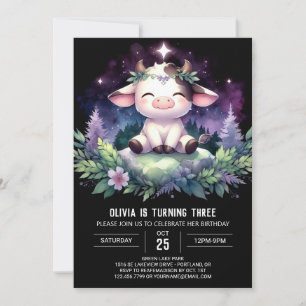 Farmyard Kids Cow Birthday Invitation