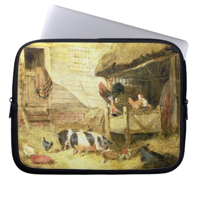 Farmyard Scene Laptop Sleeve (Front)