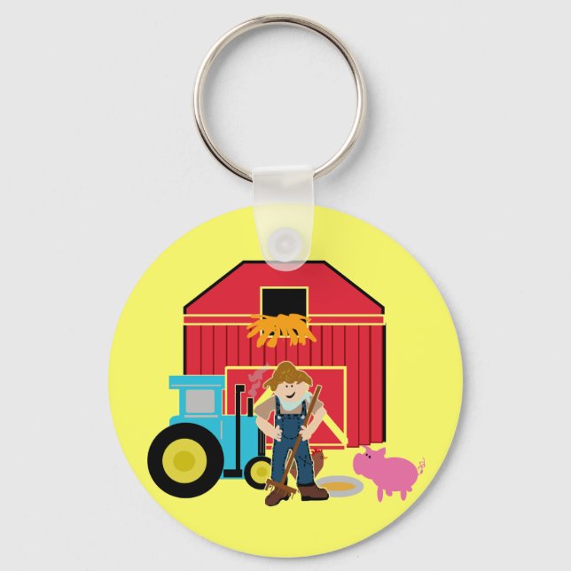 Farmyard Tshirts and Gifts Key Ring (Front)