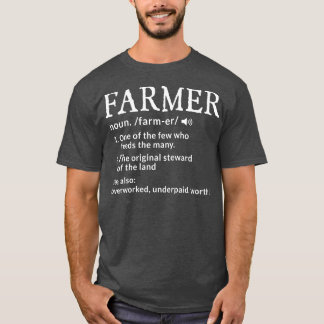 Farner Definition Funny Farmer Farming Mens T-Shirt