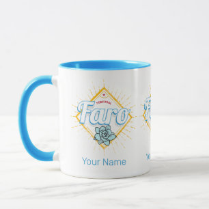 Faro Algarve Portugal Retro Succulents Vintage Mug