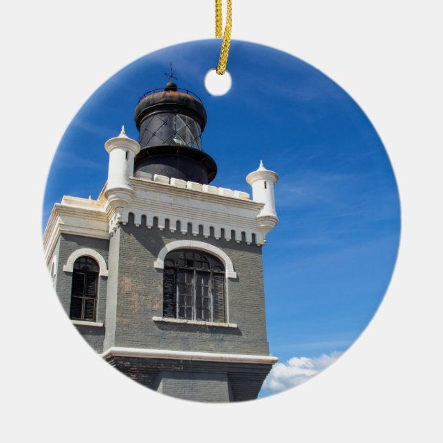 Faro Lighthouse Ceramic Tree Decoration (Front)
