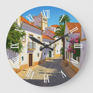 Faro Portugal Algarve Travel Large Clock