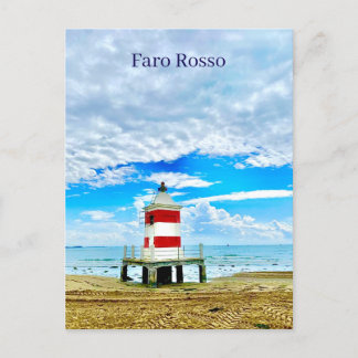 Faro Rosso Red Lighthouse Italy Postcard