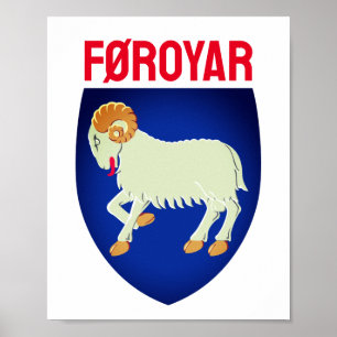 Faroe Islands coat of arms (DENMARK) Poster
