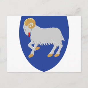 Faroe Islands Coat of arms FO Postcard