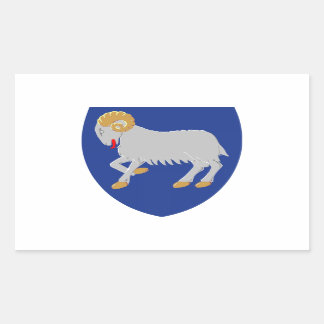 Faroe Islands (Denmark) Coat of Arms Rectangular Sticker