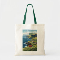 Faroe Islands Denmark Travel Art Vintage