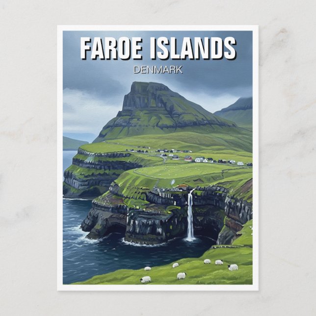 Faroe Islands Denmark Travel Postcard (Front)