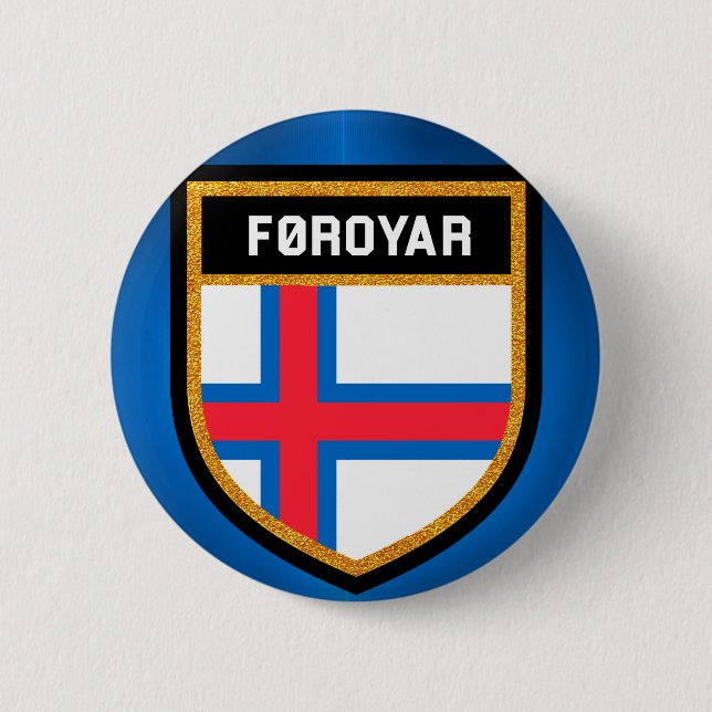 Faroe Islands Flag 6 Cm Round Badge (Front)