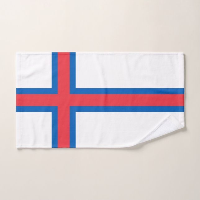 Faroe Islands Flag Bath Towel Set (Hand Towel)