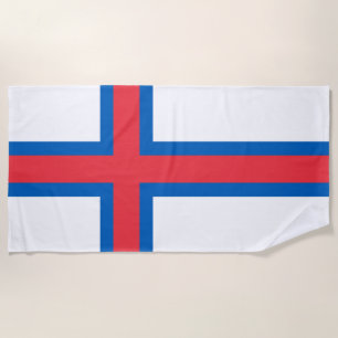 Faroe Islands flag Beach Towel