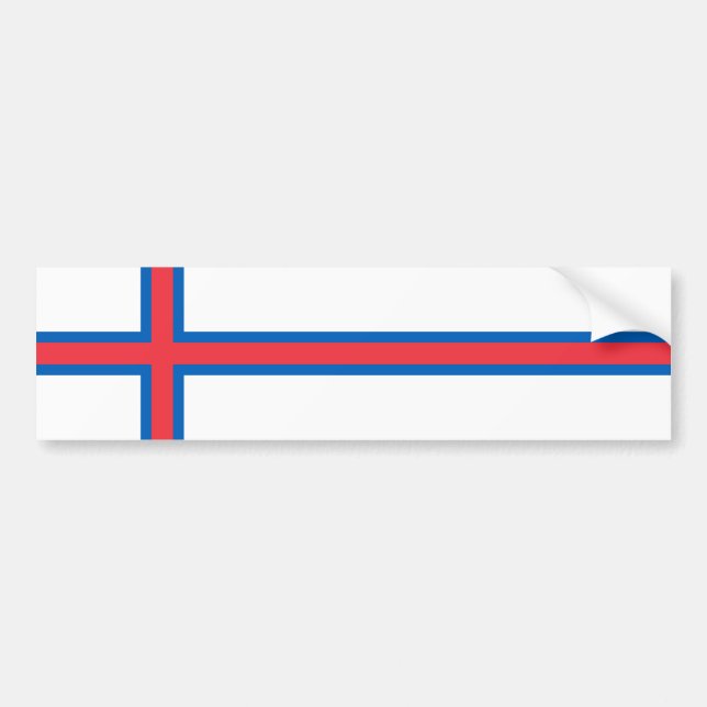 Faroe Islands Flag Bumper Sticker (Front)