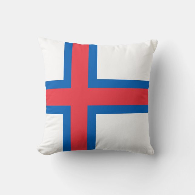 Faroe Islands Flag Cushion (Front)