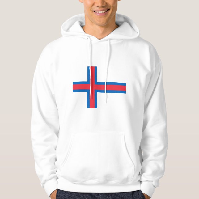 Faroe Islands Flag FO Hoodie (Front)