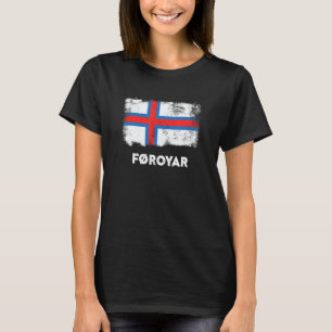 Faroe Islands Flag Føroyar White Blue Red T-Shirt
