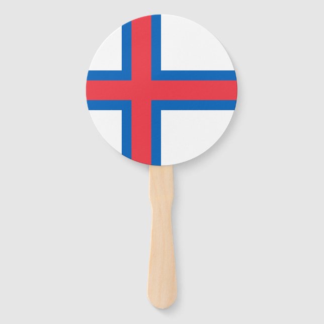 Faroe Islands Flag Hand Fan (Front)