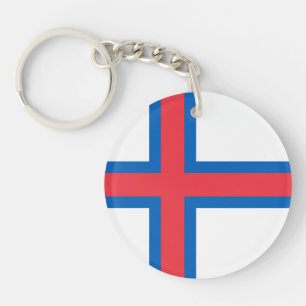 Faroe Islands Flag Key Ring