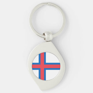 Faroe Islands Flag Key Ring