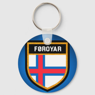 Faroe Islands Flag Key Ring