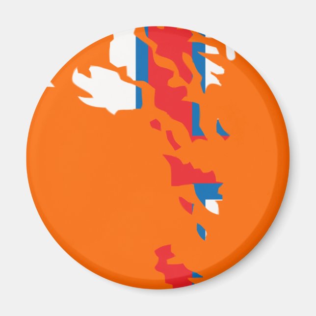 Faroe Islands flag map Magnet (Front)