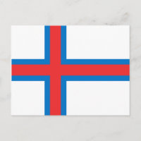 Faroe Islands Flag Postcard
